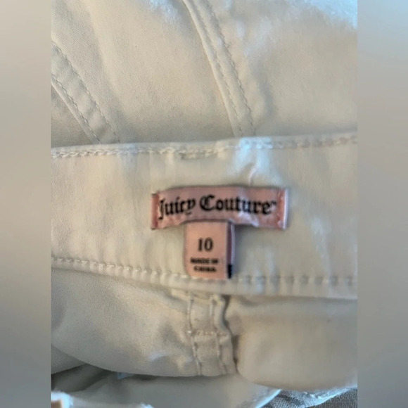 Juicy Couture Los Angeles Womens White Straight Jeans Size 10 Raw Hem - Picture 3 of 3